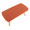 Folia Mid-Century Modern Bench in Natural Wood and Orange Fabric — lifestyle photo 1