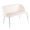 Fran Glam Bench in Chrome Metal and Cream Velvet — product view