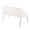 Fran Glam Bench in Chrome Metal and Cream Velvet — rear three-quarter view