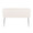Fran Glam Bench in Chrome Metal and Cream Velvet — back view