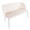Fran Glam Bench in Chrome Metal and Cream Velvet — lifestyle photo 1