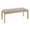 Fuji Contemporary Bench in Gold Metal and Beige Leopard Fabric — product view