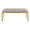 Fuji Contemporary Bench in Gold Metal and Beige Leopard Fabric — front view
