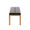 Fuji bench in Gold Metal, Black PU, side view, featuring faux leather design and leather design
