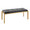 Fuji Contemporary Bench in Gold Metal and Black Faux Leather — product view