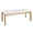 Fuji Contemporary Bench in Gold Metal and White Faux Leather — product view