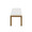 Fuji Contemporary Bench in Gold Metal and White Faux Leather — side view
