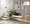Fuji Contemporary Bench in Gold Metal and White Faux Leather — lifestyle photo 2