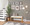 Fuji Contemporary Bench in Gold Metal and White Faux Leather — lifestyle photo 3