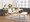 Fuji Contemporary Bench in Gold Metal and White Faux Leather — lifestyle photo 4
