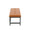 Fuji bench in Black Metal, Camel PU, side view, featuring faux leather design and leather design