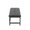 Fuji bench in Black Metal, Grey PU, side view, featuring faux leather design and leather design