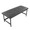 Fuji Contemporary Bench in Black Metal and Grey Faux Leather — lifestyle photo 1