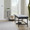 Fuji Contemporary Bench in Black Metal and Grey Faux Leather — lifestyle photo 2