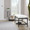 Fuji bench in Black Metal, White PU, featuring faux leather design and leather design