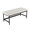 Fuji bench in Black Metal, White PU, product view, featuring faux leather design and leather design