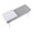 Telephone Contemporary Bench in White Wood and Grey Fabric with Pull-out Drawer — lifestyle photo 1