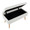 Storage Contemporary Bench in Natural Wood and Cream Fabric — detail view (photo 2)
