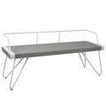 Stefani Industrial Bench in White and Grey — product view