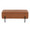 Daniella bench in Black Steel, Camel PU, back view, featuring faux leather design and leather design
