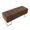 Midas bench in Gold Steel, Brown Velvet, close-up detail, featuring tufted upholstery