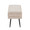 Neapolitan Contemporary Storage Bench in Black Metal and Light Brown Fabric — side view