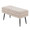 Neapolitan Contemporary Storage Bench in Black Metal and Light Brown Fabric — rear three-quarter view