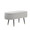 Harvey bench in Black Metal, Light Grey Fabric, Gold Accent, product view, featuring metal design and fabric design