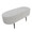 Harvey bench in Black Metal, Light Grey Fabric, Gold Accent, top view, featuring metal design and fabric design