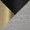 Harvey bench in Black Metal, Light Grey Fabric, Gold Accent, upholstery or finish swatch