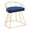 Canary ottomans & benche in Gold Metal, Blue Velvet, product view