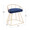 Canary ottomans & benche in Gold Metal, Blue Velvet