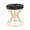 Jasmine ottomans & benche in Gold Metal, White Plush Fabric