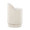 Marla Contemporary 18" Upholstered Vanity Stool with Swivel in Cream Fabric — side view