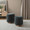Bacci Contemporary Ottoman Set in Natural Wood and Green Fabric- Set of 2 — lifestyle photo 3