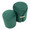 Dahlia ottoman in Gold Metal, Green Velvet, top view, featuring velvet design and metal design
