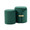 Dahlia Contemporary/Glam Nesting Ottoman Set in Green Velvet with Gold Metal Accent Pieces — product view