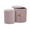 Dahlia ottoman in Gold Metal, Blush Pink Velvet, close-up detail, featuring velvet design and metal design