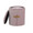 Dahlia ottoman in Gold Metal, Blush Pink Velvet, close-up detail, featuring velvet design and metal design