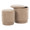 Marla Upholstered Contemporary Ottoman Set in Brown Fabric — product view (photo 2)