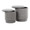 Marla ottoman in Grey Fabric, close-up detail, featuring storage