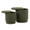Marla ottoman in Dark Green Fabric, product view, featuring storage