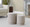 Marla ottoman in Light Brown Fabric, featuring storage