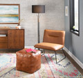 Cobbler ottomans & benche in Brown Leather