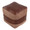 Cobbler ottomans & benche in Espresso Leather, Tan Canvas, top view, featuring leather design