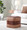 Cobbler ottomans & benche in Espresso Leather, Tan Canvas, featuring leather design