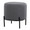 Daniella ottomans & benche in Black Metal, Grey Fabric, back and side view, featuring metal design and fabric design