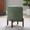Daniella ottoman in Walnut Wood, Green Fabric, featuring storage