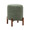 Daniella ottoman in Walnut Wood, Green Fabric, product view, featuring storage