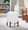 Daniella ottoman in Walnut Wood, White Fabric, featuring storage